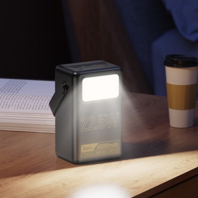 додаткова батарея power bank hoco j110 powerful 22.5w 60000 mah (чорний) 