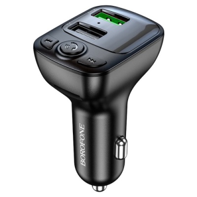 FM Модулятор Borofone BC41 Eminency QC3.0 (Чорний)