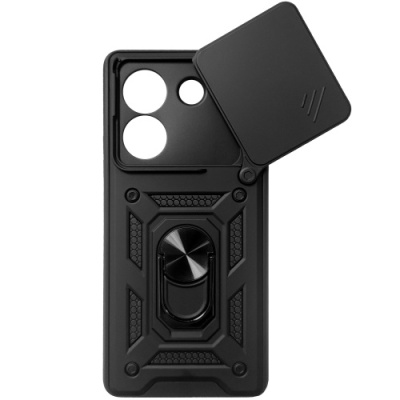 Купить чохол-накладка armor magnet camshield для xiaomi poco m7 pro 5g - black онлайн
