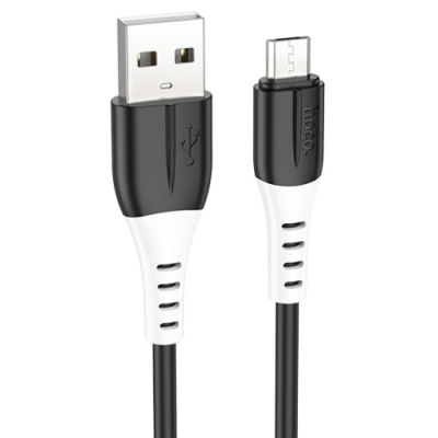 кабель hoco x82 silicone usb - microusb 2.4a/1m (чорний) 