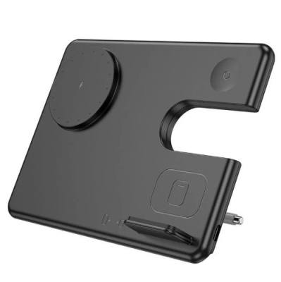 безпровідний зарядний пристрій hoco cq1 3in1 (чорний) 