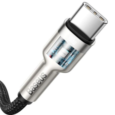 кабель baseus cafule metal (pd) type-c - type-c 100w 5a/1m (catjk-c01) (black) 