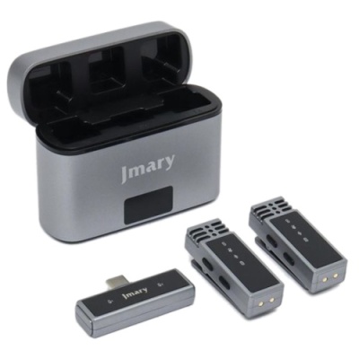 мікрофон петличний бездротовий jmary mw-15 type-c (чорний) 