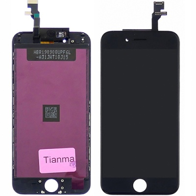 дисплей для apple iphone 6, з чорним тачскріном tianma