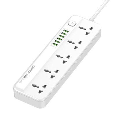 мережевий подовжувач ldnio sc5614 5 socket / 6 usb (білий) 