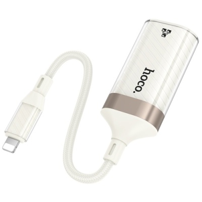 перехідник hoco ua41a lightning - rj45 (білий apricot) 