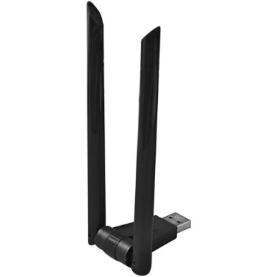 wi-fi адаптер w136 300mbps з двома антенами black 