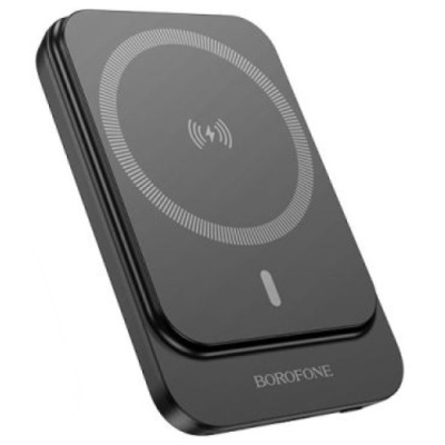 додаткова батарея power bank borofone bj63 with magsafe 15w+pd20w 5000 mah (чорний) 