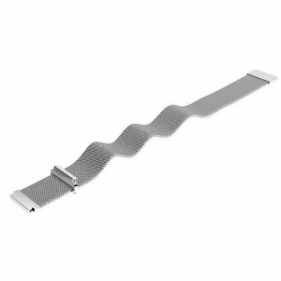 ремінець універсальний milanese loop для samsung/amazfit/xiaomi (20mm) (silver) 