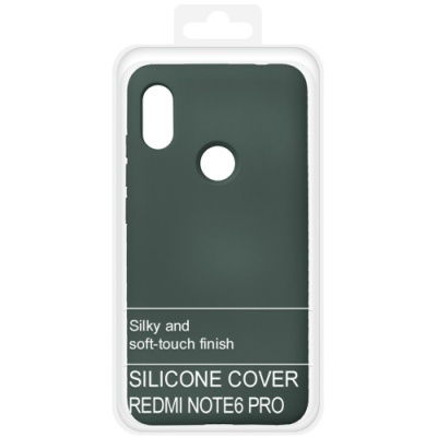 Купить силіконовий чохол soft silicone case для xiaomi redmi note 6 pro - dark green онлайн