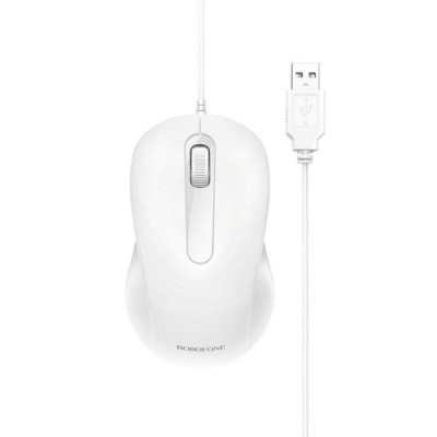 мишка дротова borofone bg4 (білий) 