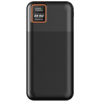 додаткова батарея power bank profit wq22 20000mah 22,5w+pd20w led (чорний) 