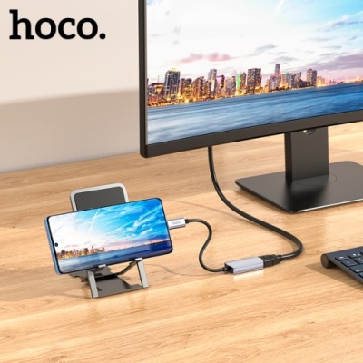 перехідник hoco ua20 type-c - hdmi 4k 0.115m (сірий) 