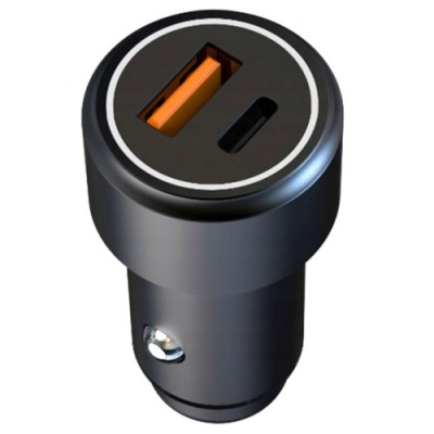 Автомобільний зарядний пристрій XO CC32 1USB/20W/QC3.0 + 1Type-C/20W/PD Black