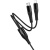 кабель hoco x123 2in1 type-c - lightning + type-c 1м (чорний) 