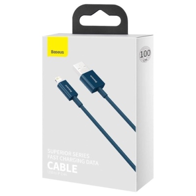 кабель baseus superior series usb - lightning 2.4a/1m (calys-a03) (blue) 