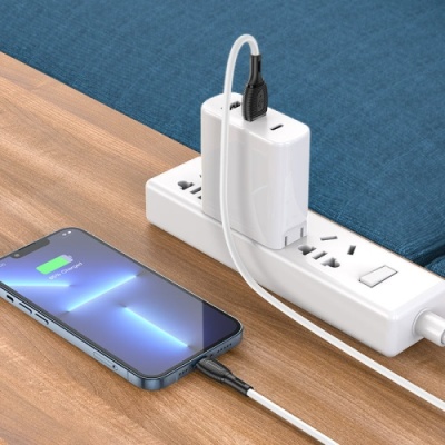 кабель borofone bx86 usb - lightning 2.4a/1m (білий) 