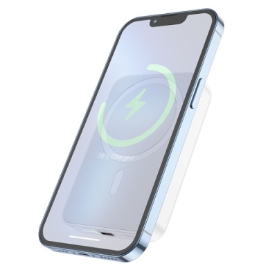 додаткова батарея power bank borofone bj25 plus 10000 mah with magsafe 15w + pd20w (білий) 