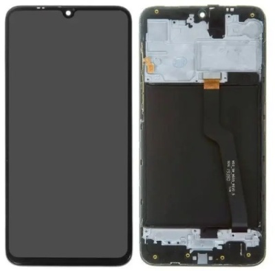 дисплей для samsung a105 galaxy a10/m105 galaxy m10 з чорним тачкріном і рамкою original (prc)