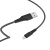 кабель hoco x58 airy silicone usb - lightning 2.4a/1m (чорний) 