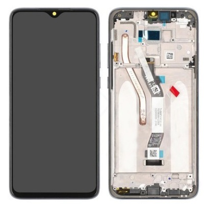 дисплей для xiaomi redmi note 8 pro в зборі з сенсором і рамкою mineral grey