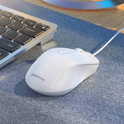 мишка провідна borofone bg4 (білий) 