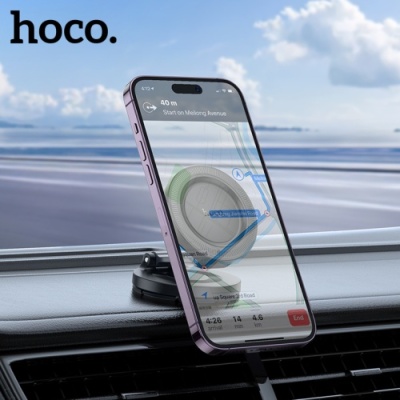 Автотримач Hoco H61 Magnetic For Ring (Чорно-Сірий)