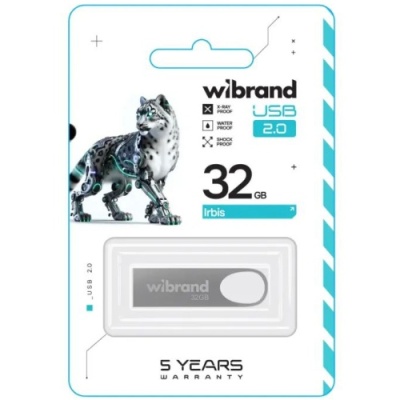 usb флеш-накопичувач wibrand 32gb irbis (срібло) 