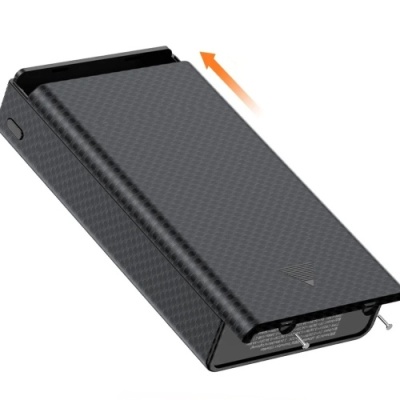 корпус multi-powerbank q6, під елементи 21700 до 6 шт, 100w, чорний 