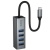 usb hub hoco hb1c 4in1 (usb to usb3.0*4) (сірий) 
