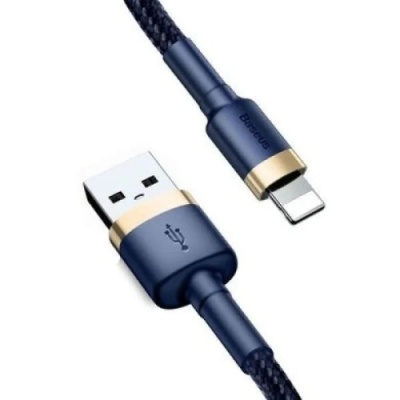 кабель baseus cafule usb - lightning 1.5a/2m (calklf-cv3) (gold-blue) 