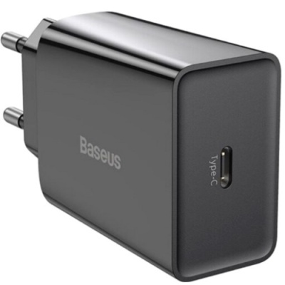 мережевий зарядний пристрій baseus speed mini (ccfs-sn01) 1type-c/20w/pd (чорний) 