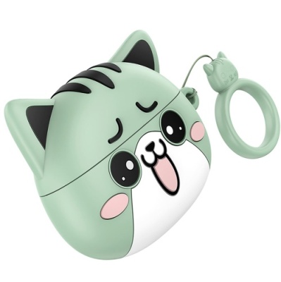 бездротові навушники (tws) hoco ew48 mint cat (зелений) 