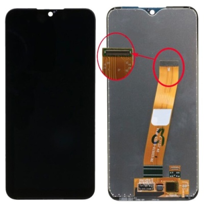 дисплей для samsung a015 galaxy a01 + touchscreen black (oem) (широкий коннектор)
