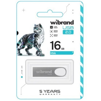 usb флеш-накопичувач wibrand 16gb irbis (срібло) 