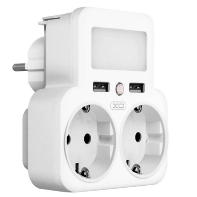 мережевий розгалужувач xo wl-09 eu 2ac+2usb (білий) 