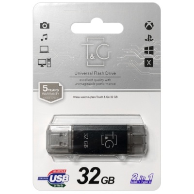 usb флеш-накопичувач tg 32gb usb/type-c 009 (чорний) 