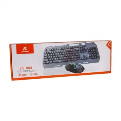 клавіатура провідна + миша jeqang jk-968 (сірий) 