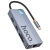 USB HUB Hoco HB52 Type-C 8-in-1 (HDTV+RJ45-100Mbps+SD/TF+PD+Type-C3.0+USB3.0*2) (Сірий) usb hub hoco hb52 type-c 8-in-1 (hdtv+rj45-100mbps+sd/tf+pd+type-c3.0+usb3.0*2) (сірий)
