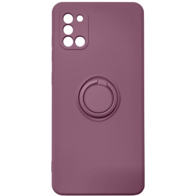 Купить силіконовий чохол soft silicone casevsmagnet ring для samsung a315 galaxy a31 - cherry purple онлайн
