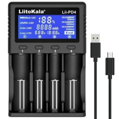 зарядний пристрій litto kala lii-ch4 (18650/aa/aaa) 4 слоти 