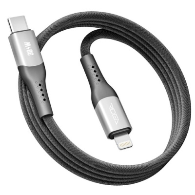 кабель ridea rc-us42 ultrastrong type-c - lightning 30w 1.2m (чорний) 