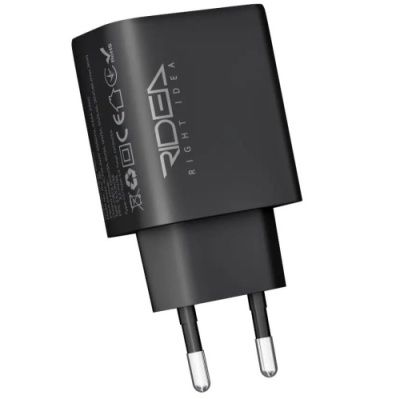 мережевий зарядний пристрій ridea rw-36120 turbo pro 2usb-c qc/pd 36w (чорний) 