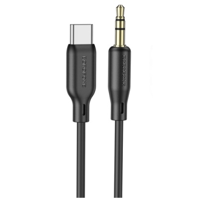 кабель aux borofone bl18 3.5mm(male) - type-c(male) 1m (чорний) 