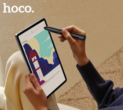 презентер із лазерною указкою hoco gm203 (бездротовий usb-приймач 2,4 ггц/стилус/lcd) (чорний) 