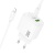 мережевий зарядний пристрій hoco cs55a 1usb/18w/qc3.0 + 1type-c/30w/pd + (type-c - lightning) (білий) 