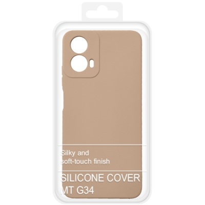 Купить силіконовий чохол soft silicone case для motorola g34 (пудра) онлайн