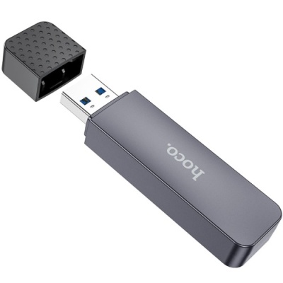 картрідер hoco hb45 spirit 2-in-1 usb3.0 (сірий) 
