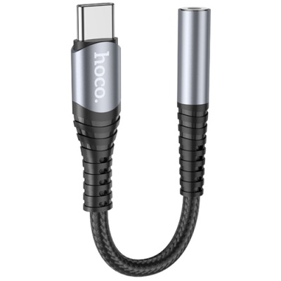 перехідник hoco ls33 type-c - 3.5 audio jack (сірий) 