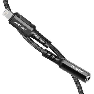 перехідник audio acefast c1-05 lightning - jack 3.5 (чорний) 